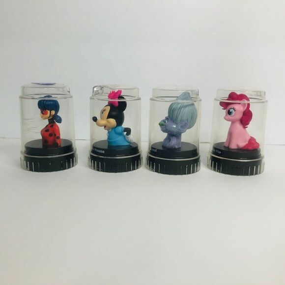 good 2 grow podz bottle toppers girls lot of 4 ladybug minnie guy diamond pinkie - Picture 1 of 6